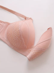 Plus Size Bra Women's Plus Floral Appliques Wireless Everyday Bra