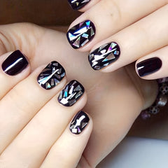 Glitter Gradient Nail Stickers Self Adhesive Art Set