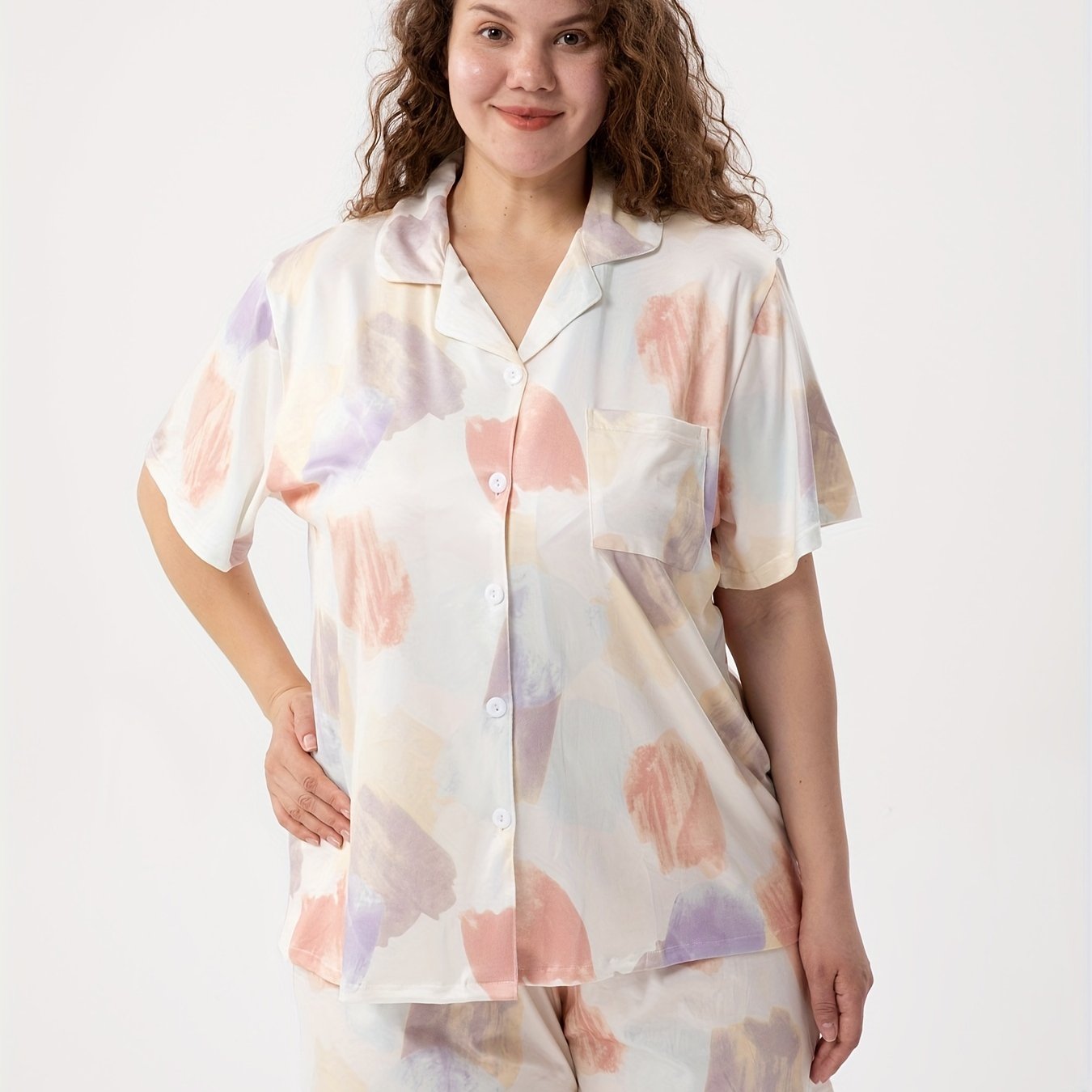 Tie Dye Short Sleeve Pajama Set