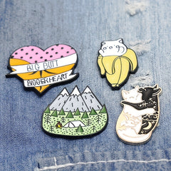 Cuddle Cat Banana Cat Brooch Pin DIY Clothing Bags Jackets Hat Decor