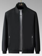 Men's Lightweight Windbreaker Jacket Stand Collar Zip Up Coat