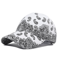 Men's Cashew Flower Printed Baseball Cap Street Hip Hop Cap Sun Visor
