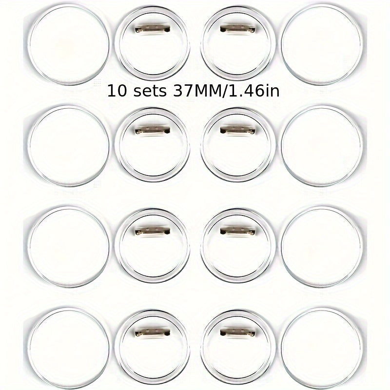 Acrylic Buttons Badges Transparent Pins DIY Crafts Set