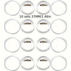 Acrylic Buttons Badges Transparent Pins DIY Crafts Set