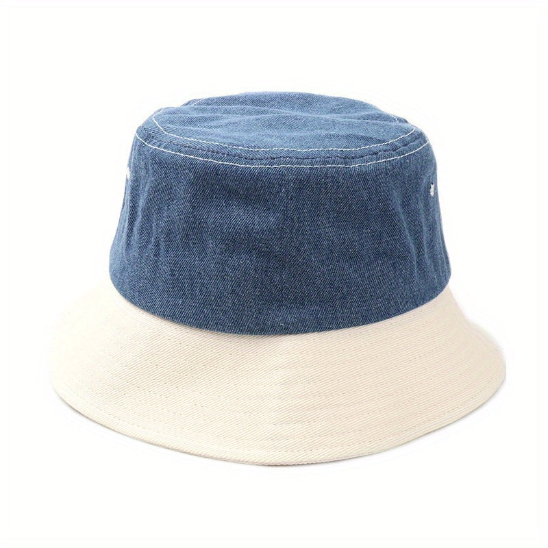 Splicing Cowboy Fishermans Hat Retro Unisex Sun Visor