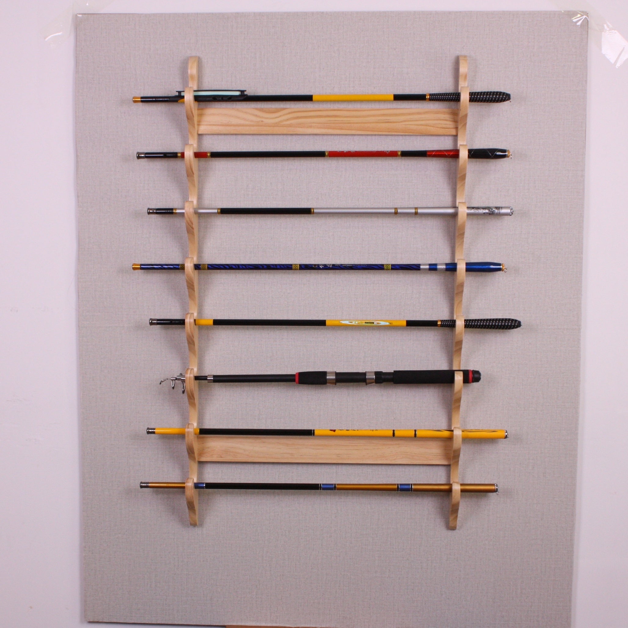 Wall Mounted Fishing Rod Holder for Organizing Gear