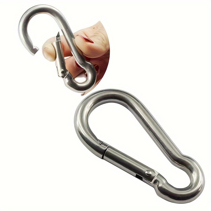 304 Stainless Steel Spring Hook Buckle Keychain for Outdoor Camping Hiking