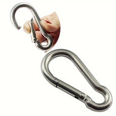 304 Stainless Steel Spring Hook Buckle Keychain for Outdoor Camping Hiking