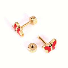 6 Pairs Mixed Butterfly Drop Earrings for Girls