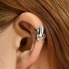 Hugging Frog Ear Cuff Clips No Piercing Earrings Jewelry Gift For Girls