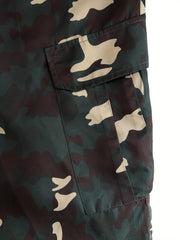 Camouflage Cargo Pants Men Drawstring Joggers