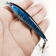 10pcs 7.2g Slow Sinking Wobbler Trolling Crankbait for Bass Carp Fishing