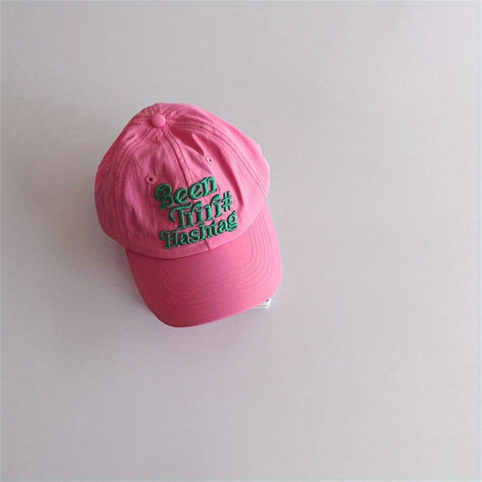 Kids Sunshade Breathable Baseball Cap with Letter Embroidery