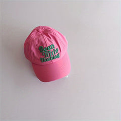 Kids Sunshade Breathable Baseball Cap with Letter Embroidery