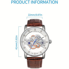 Teens Full Double-sided Hollow Mechanical Wrist Watch