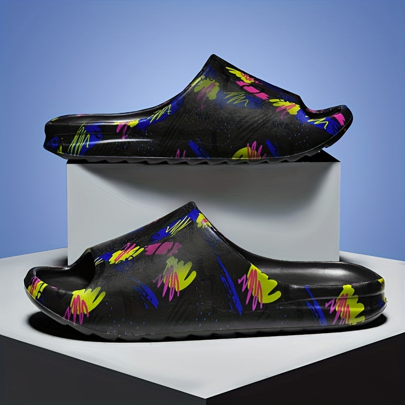 Men's Lightweight Open Toe Slippers Comfortable Indoor Outdoor Shoes