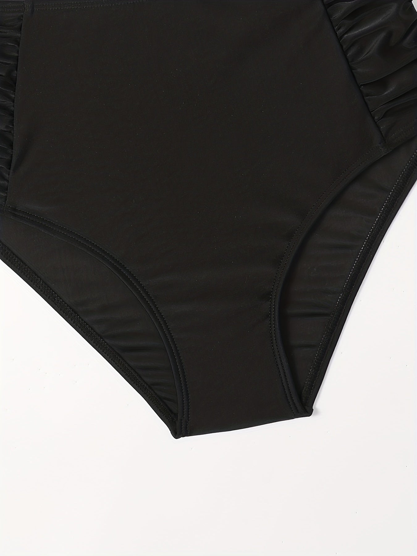High Waist Bikini Bottom Ruched Beachwear Bottom Women's Swimwear