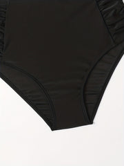 High Waist Bikini Bottom Ruched Beachwear Bottom Women's Swimwear