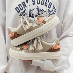 Lace Up Low Cut Canvas Sneakers for Sports and Casual Wear