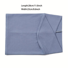 Striped Inner Cap Scarf Solid Turban Cap Casual Hijab
