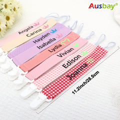 Customized Cotton Pacifier Clip with Baby Name