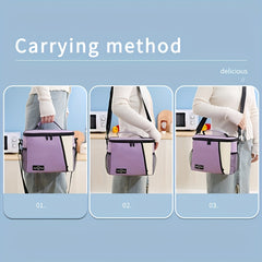 Waterproof Insulated Lunch Bag Large Capacity PEVA Lunch Box Holder