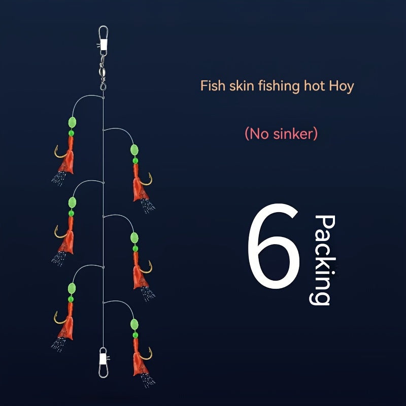 Bionic Fish Skin Stringer Hook Barbed Fishing Hook