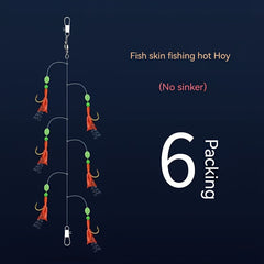 Bionic Fish Skin Stringer Hook Barbed Fishing Hook