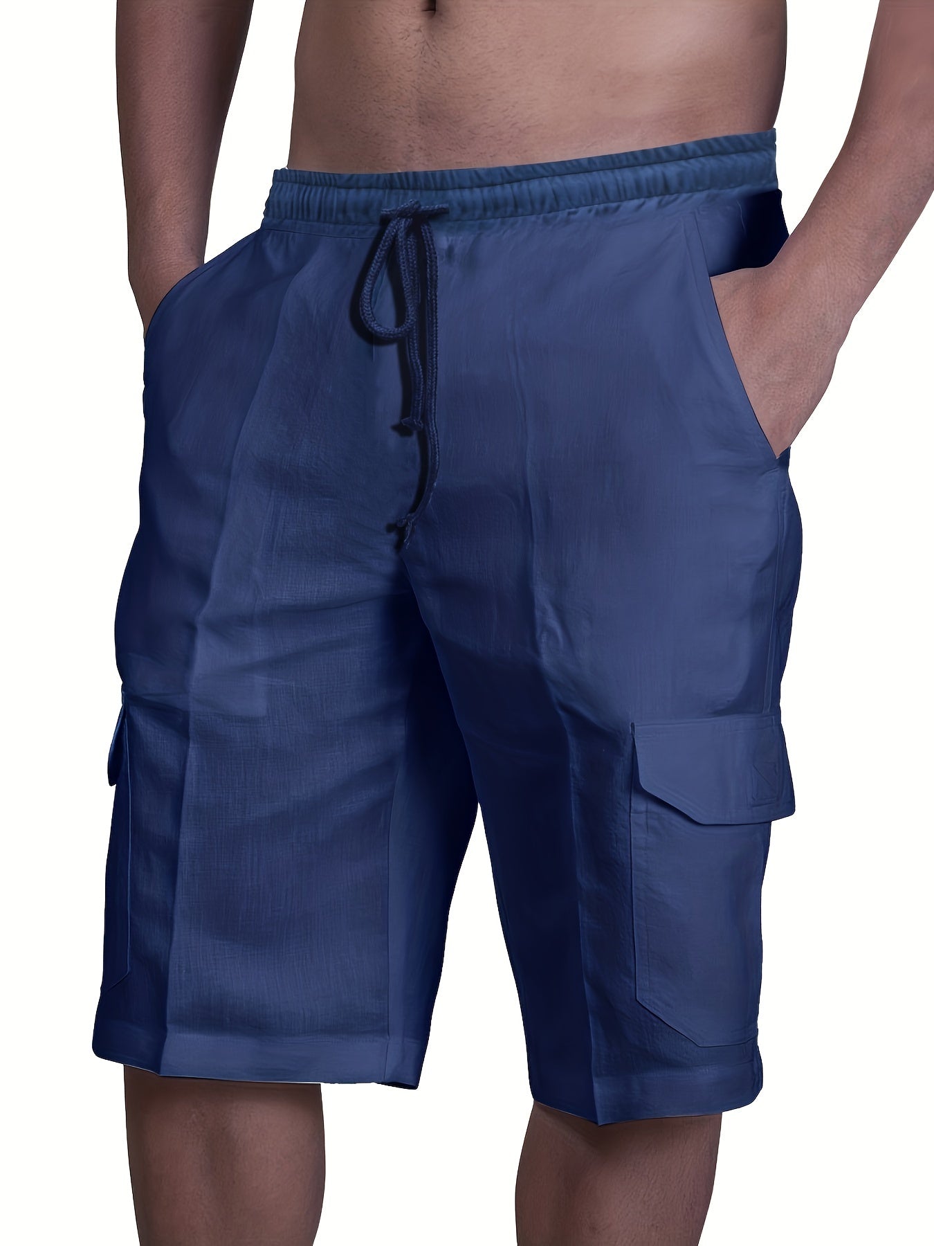 Men's Drawstring Cargo Shorts for Summer