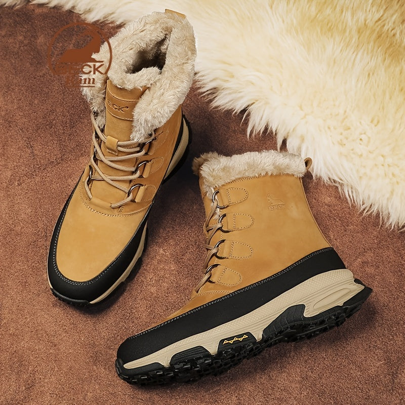 Men's Snow Boots Thermal Winter Shoes Windproof Hiking Boots