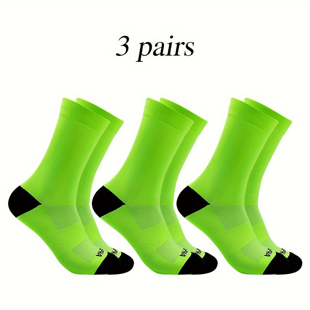 Men's Mid Crew Sport Socks Nylon Blend Breathable Socks