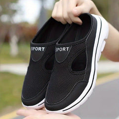 Women's Summer Casual Shoes Breathable Mesh Sandals Soft Half Slippers