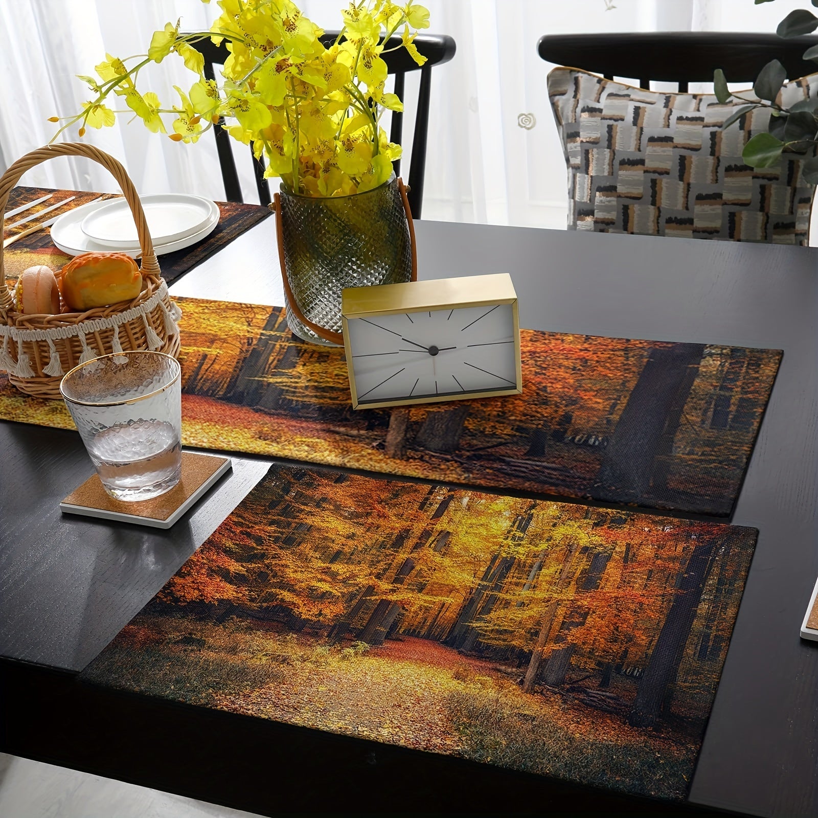 Autumn National Forest Park Table Runner 13x72 Inch