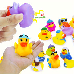 12pcs Colorful Rubber Duckies Kids' Toys Classroom Rewards