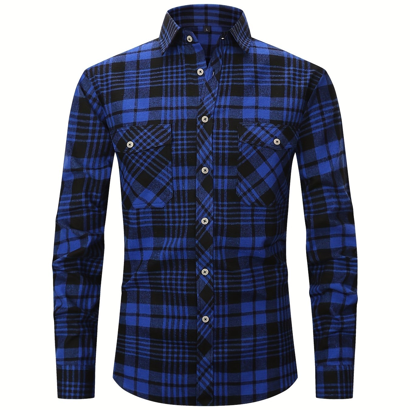 Men's Plaid Button Up Shirt Long Sleeve