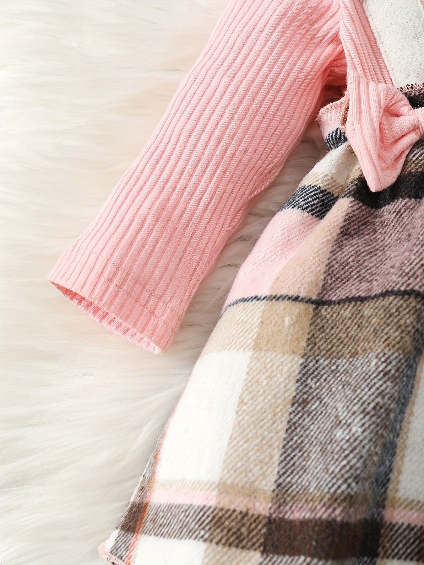 Baby Girl Pink Plaid Flannel Skirt Autumn Winter Gift