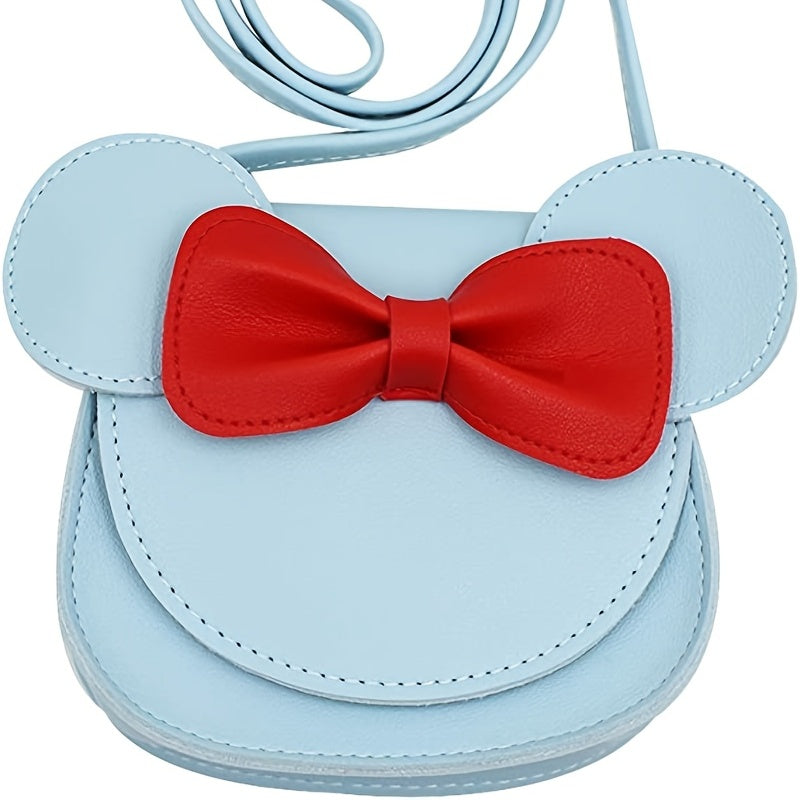 Girls Bow Knot Crossbody Bag Coin Purse Shoulder Strap Flap Kids Accessories