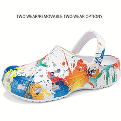 Women's Tie Dye Clogs Soft Sole Garden Shoes