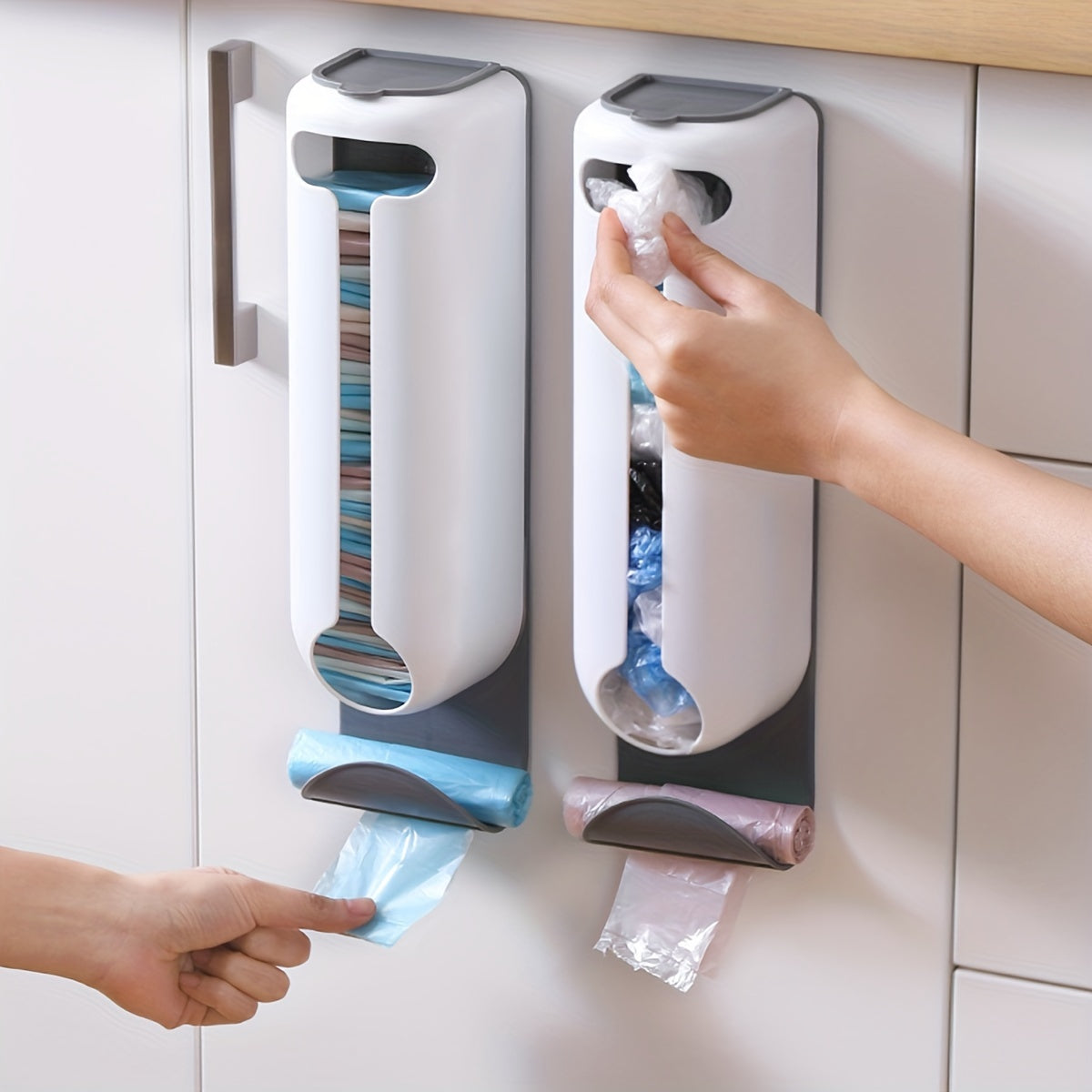 Wall Mounted Garbage Bag Storage Box Organizer