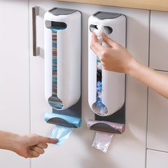 Wall Mounted Garbage Bag Storage Box Organizer