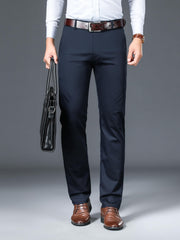 Men's Classic Formal Stretch Dress Pants for Spring Summer Business