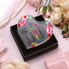 Heart Shaped Acrylic Thank You For Teacher - Teacher's Appreciation Gift