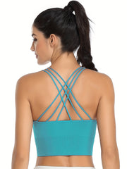 Women's Seamless Padded Sports Bra Comfortable Running Vest
