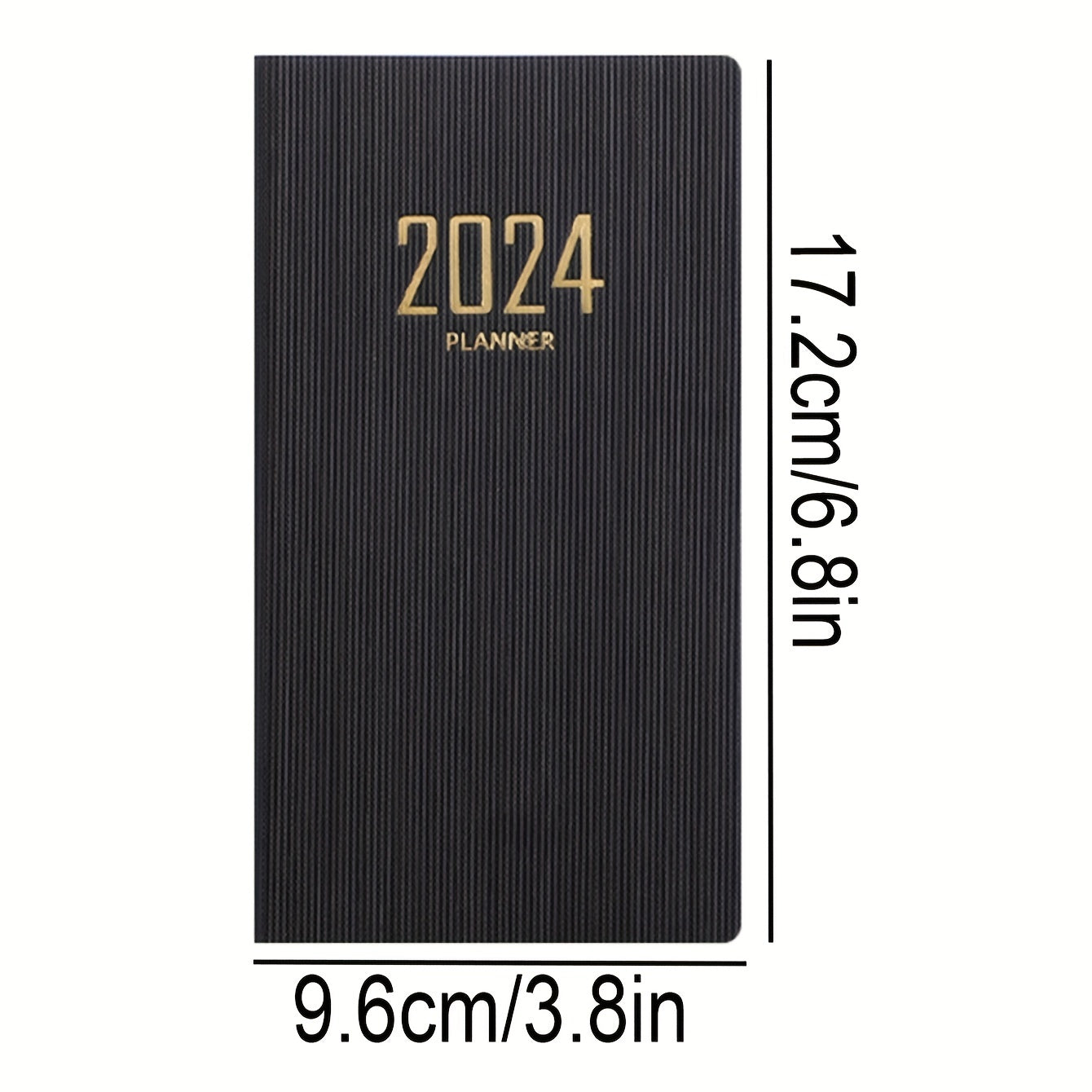 English Schedule Book for Students and Office - Leather Daily Planning Notebook