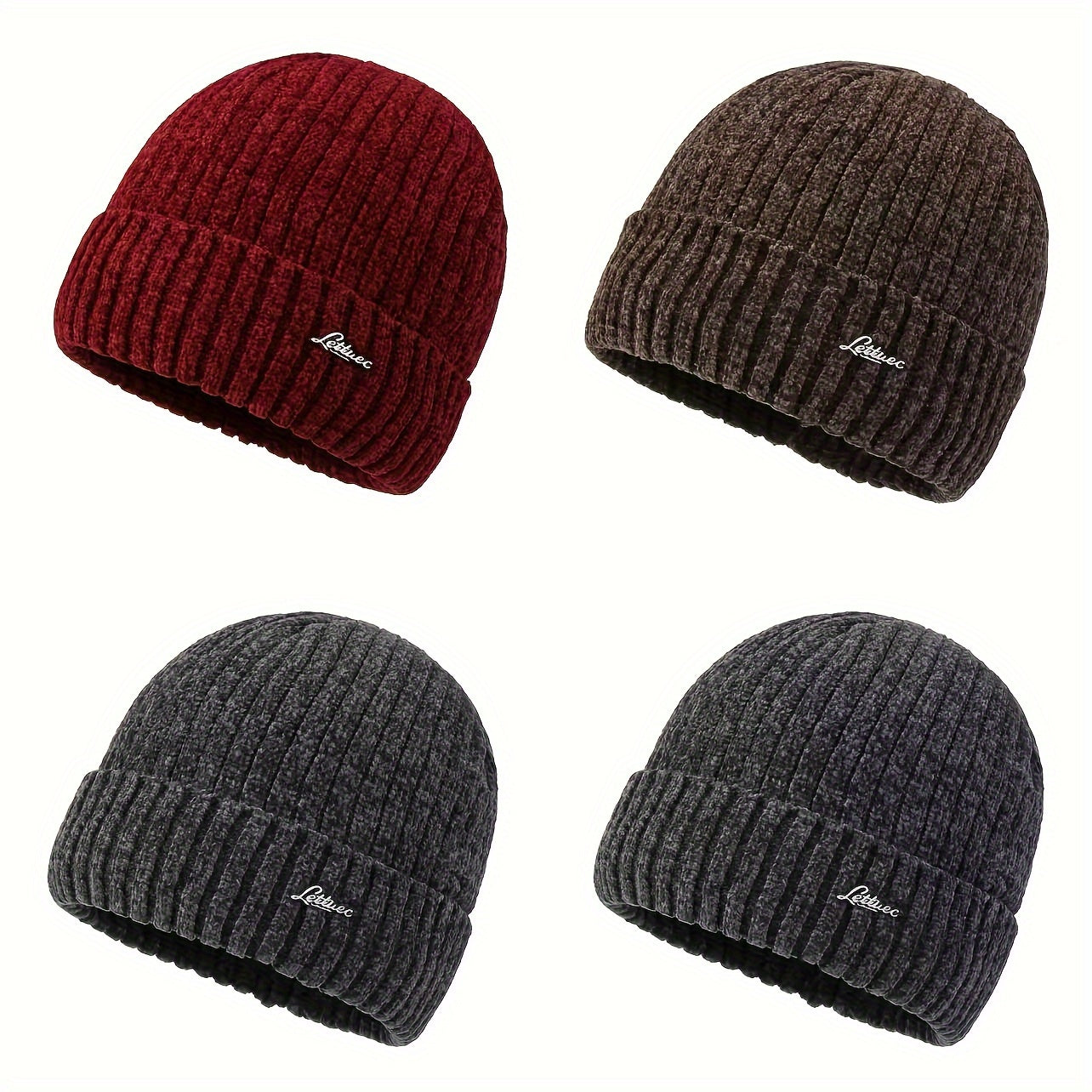 Winter Velvet Knitted Hat with Ear Protection for Outdoor Cycling Skiing