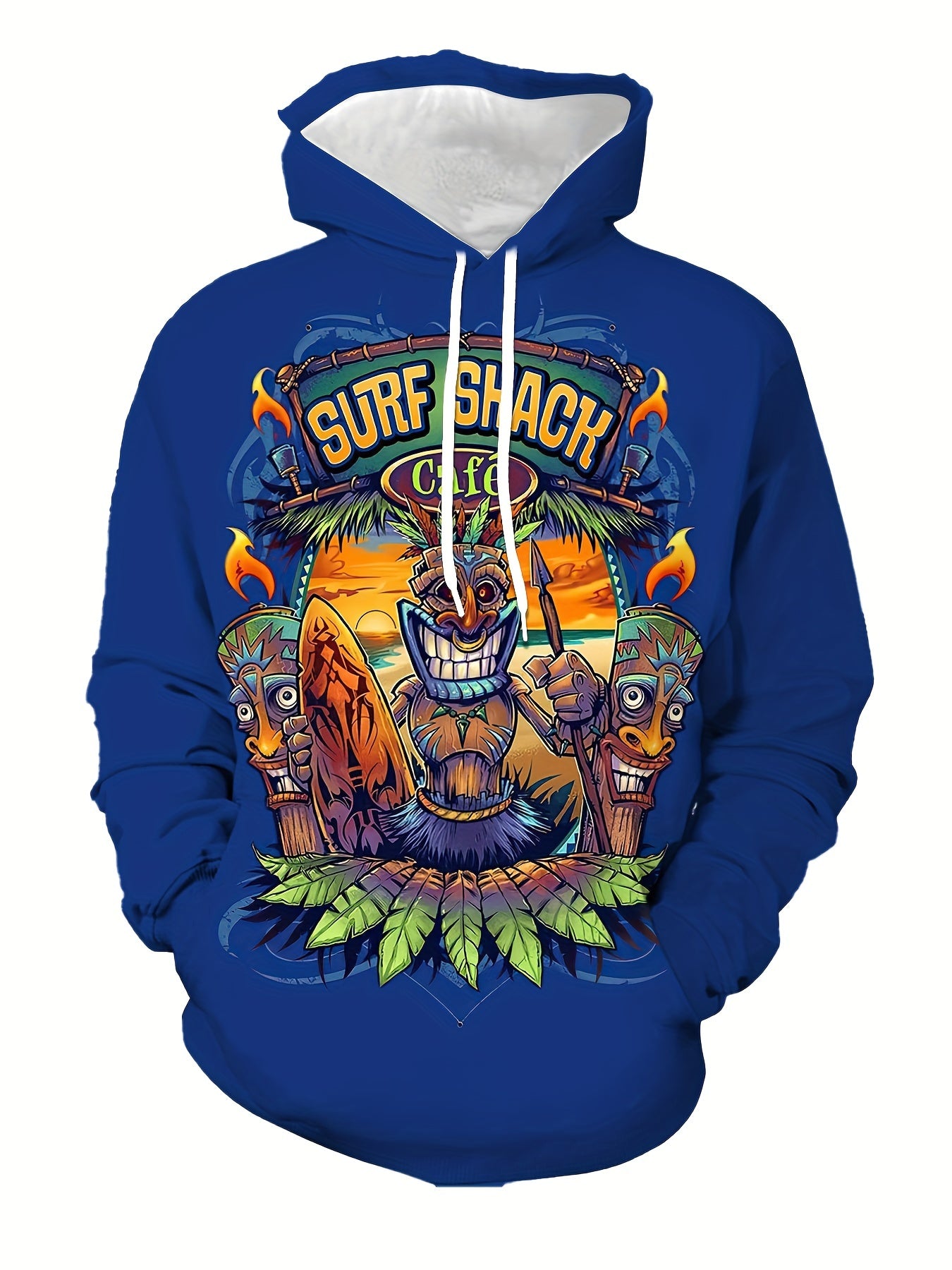 Monster Print Hoodie Graphic Hooded Pullover Mens Clothing Autumn Winter