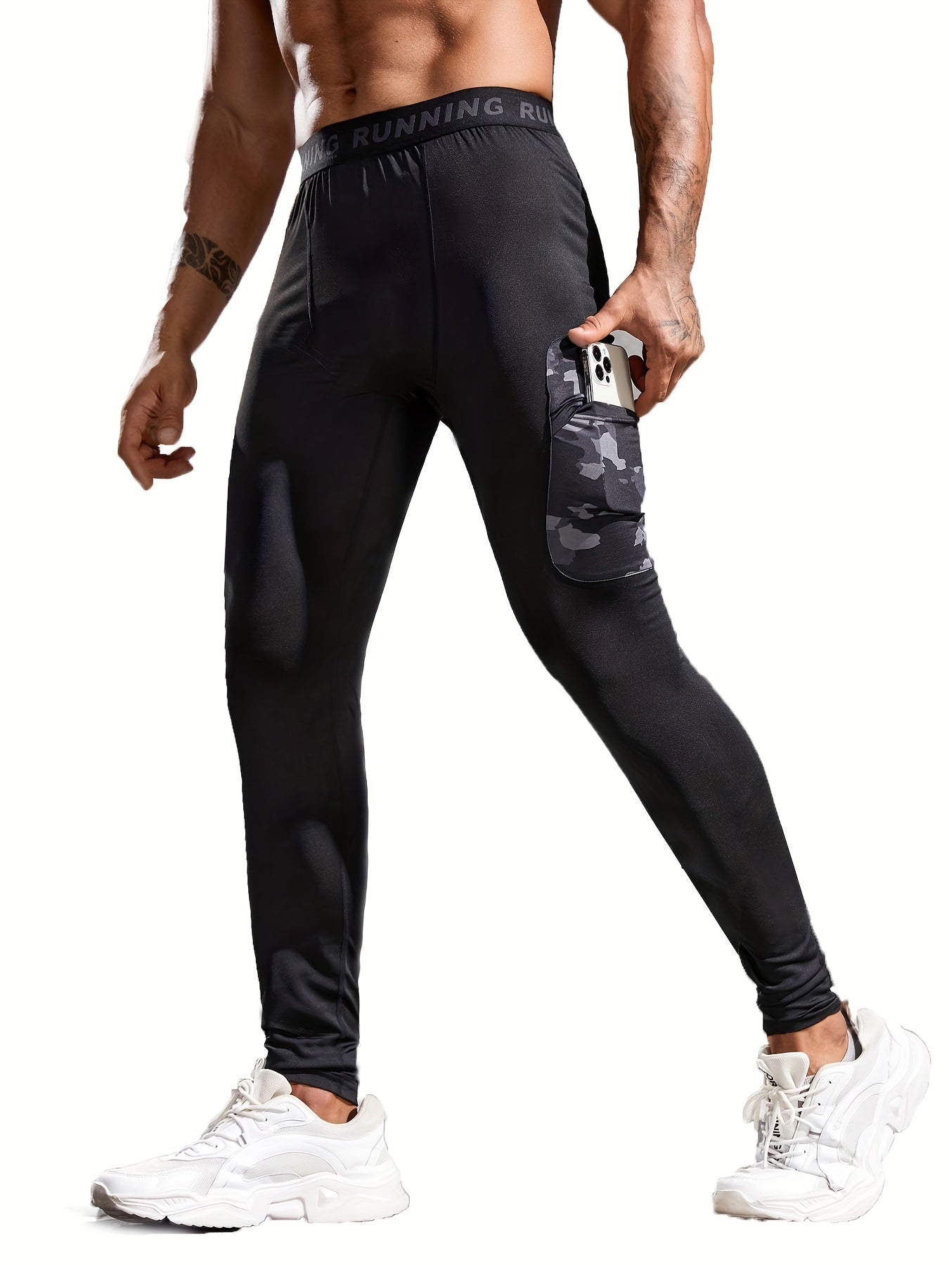 Men's Camo Sport Leggings with Pockets