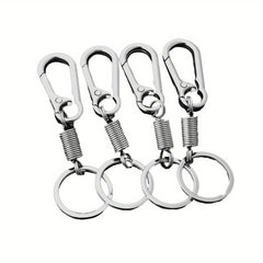 4pcs Spring Buckle Keychain Clip Key Ring Retractable Key Ring Key Holder