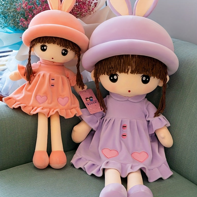 Adorable 50Cm Plush Doll w/ Rabbit Ears - Perfect Pillow or Birthday Gift
