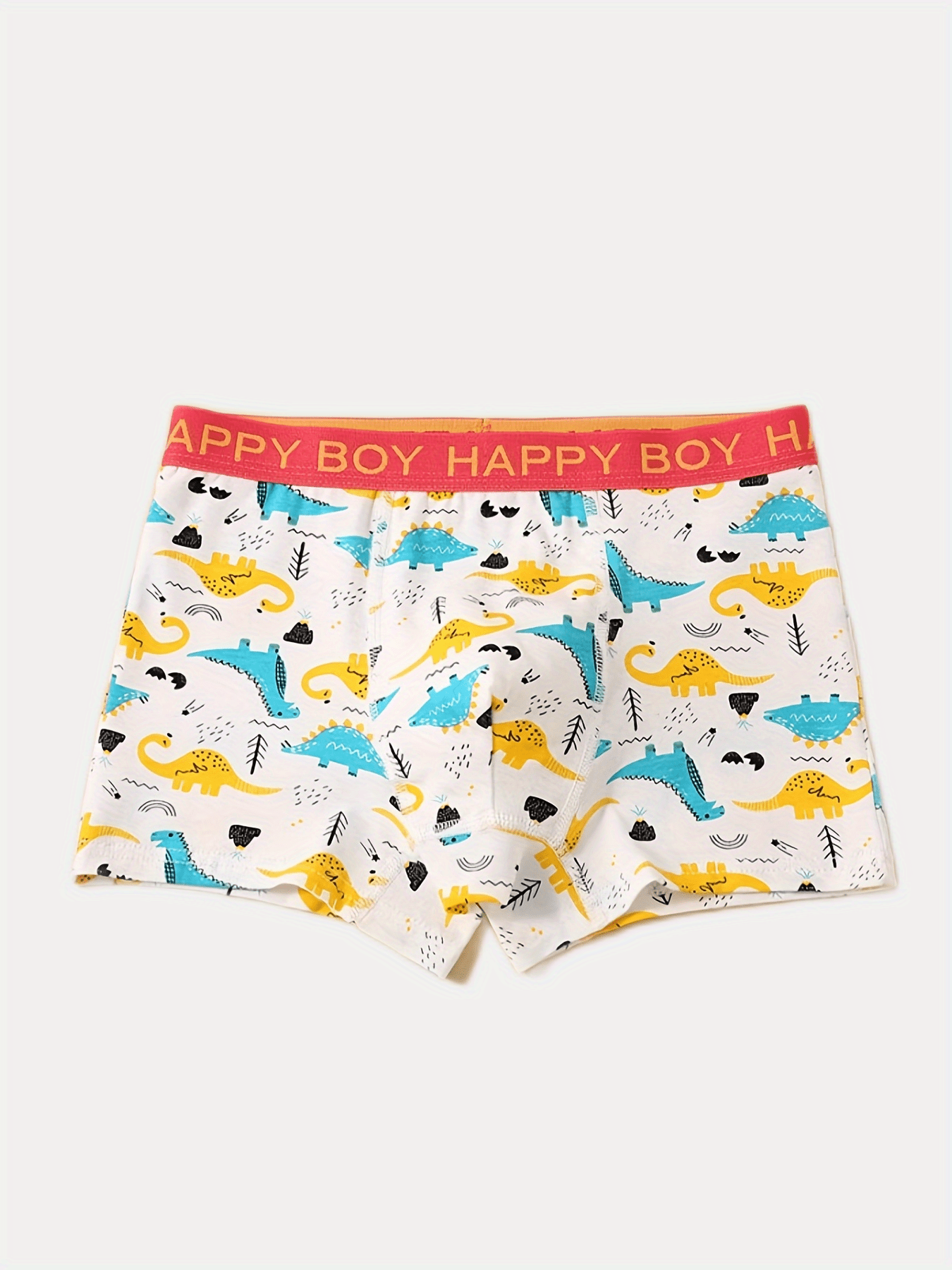 4pcs Boys Teen Cartoon Print Soft Boxer Briefs Underwear